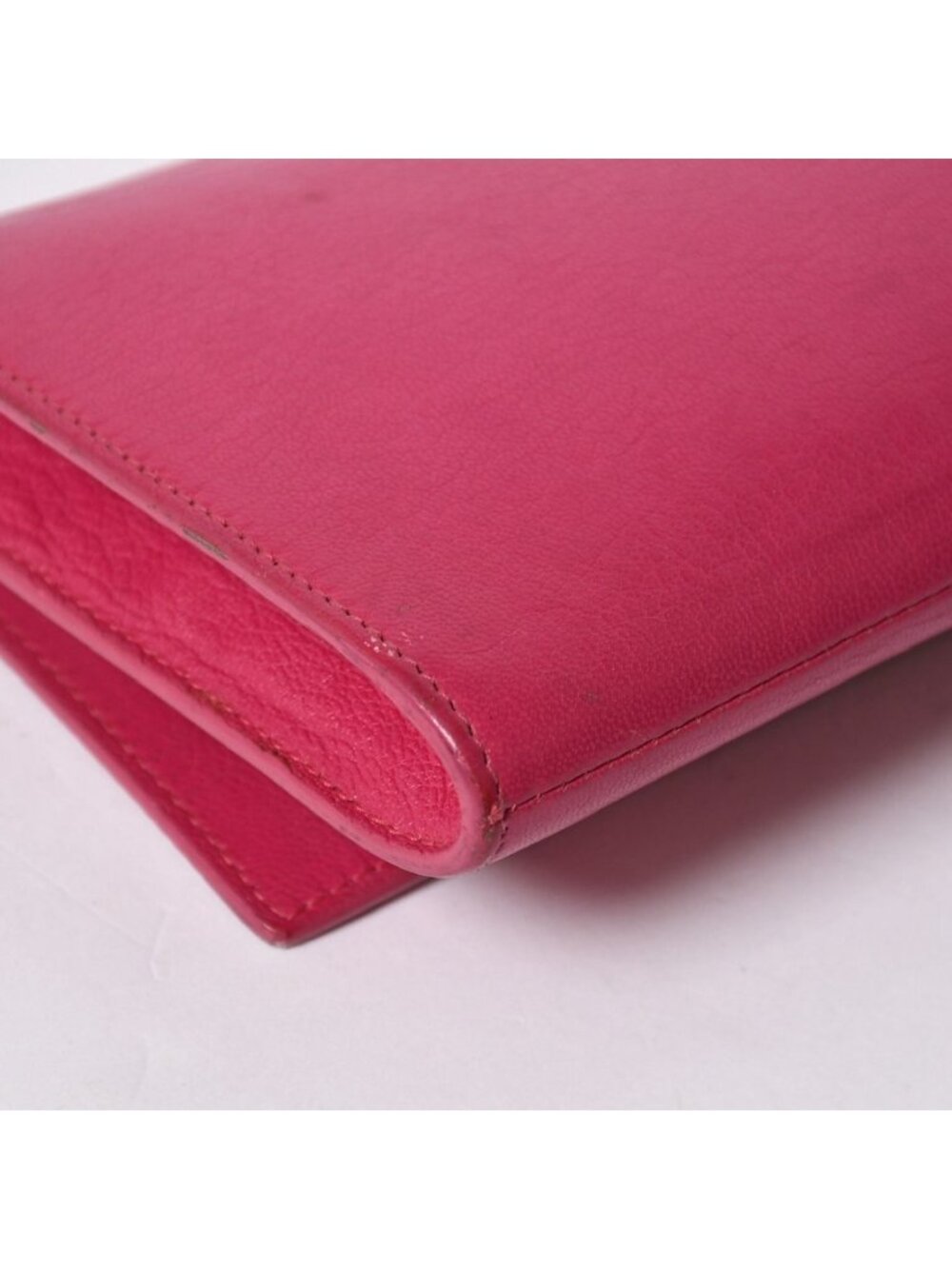 Saint Laurent Belle de Jour Clutch Fuchsia Pink Silver - Picture 16 of 16